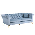 Chesterfield Sofa ,Stanford Sofahigh Quality Chesterfield Sofa ,Teal Bluetufted And Wrinkled Fabric Sofa Contemporary Stanford Sofa .Rseater Tufted Sofa With Scroll Arm And Scroll Back Teal Blue Velvet