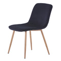 Dining Chair 4Pcs Black Modern Style Technology.Suitable For Restaurants, Cafes, Taverns, Offices, Living Rooms, Reception Rooms. Black Fabric