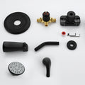 Matte Black 6 Inch Shower Faucet wih Tub Spout Combo matte black-metal