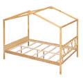 Full Size Wood House Bed With Storage Space, Natural Old Sku :Lp000002Aam Natural Solid Wood