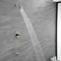 Brushed Nickel 6 Inch Shower Faucet wih Tub Spout brushed nickel-metal