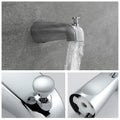 Chrome 6 Inch Shower Faucet wih Tub Spout Combo Valve chrome-metal