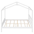 Full Size Wood House Bed With Storage Space, White Old Sku :Lp000002Aak White Solid Wood