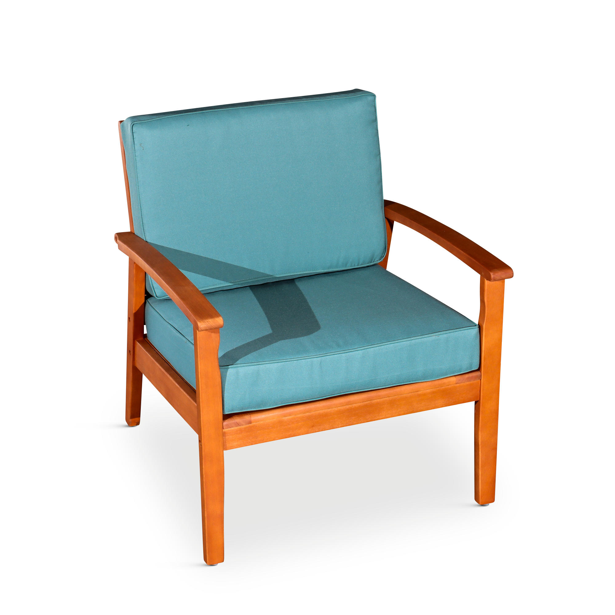 Deep Seat Eucalyptus Chair, Natural Oil Finish, Sage natural-eucalyptus