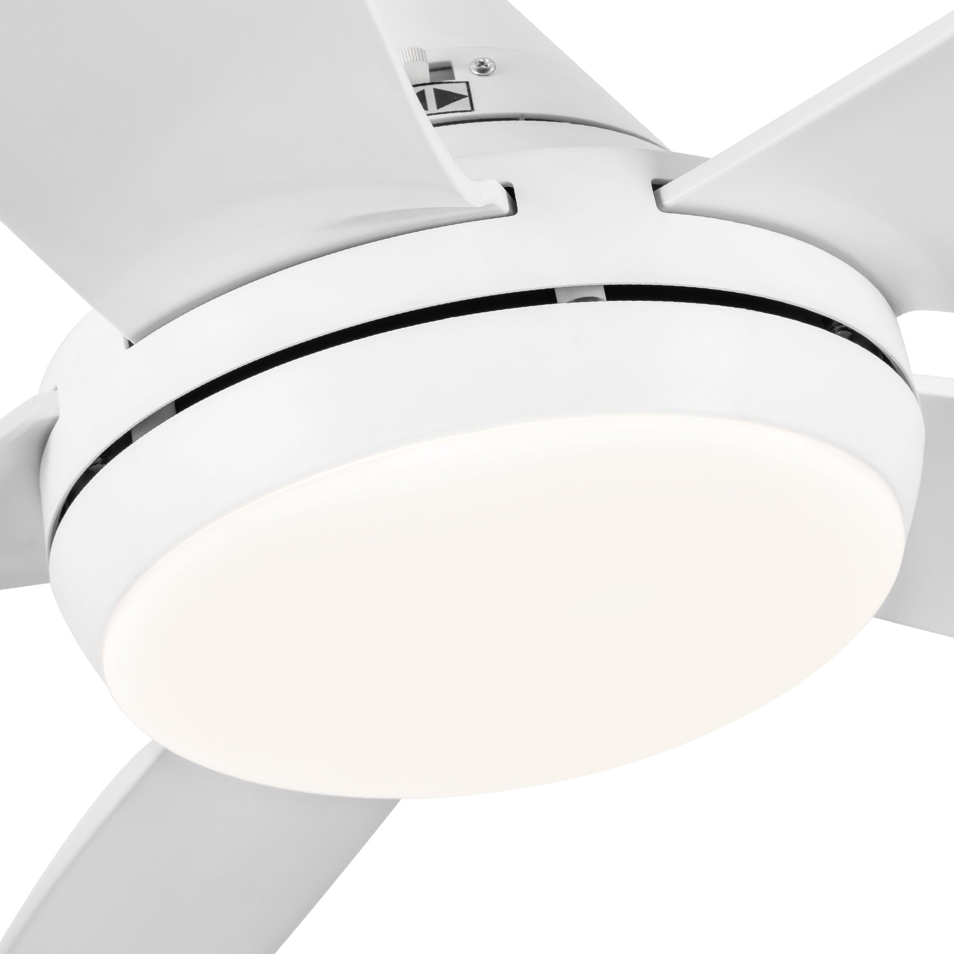 56 In Intergrated Led Ceiling Fan Lighting With White Abs Blade White Abs