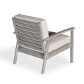 Deep Seat Eucalyptus Chair, Silver Gray Finish, Navy Cushions Silver Grey Eucalyptus