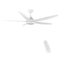 56 In Intergrated Led Ceiling Fan Lighting With White Abs Blade White Abs