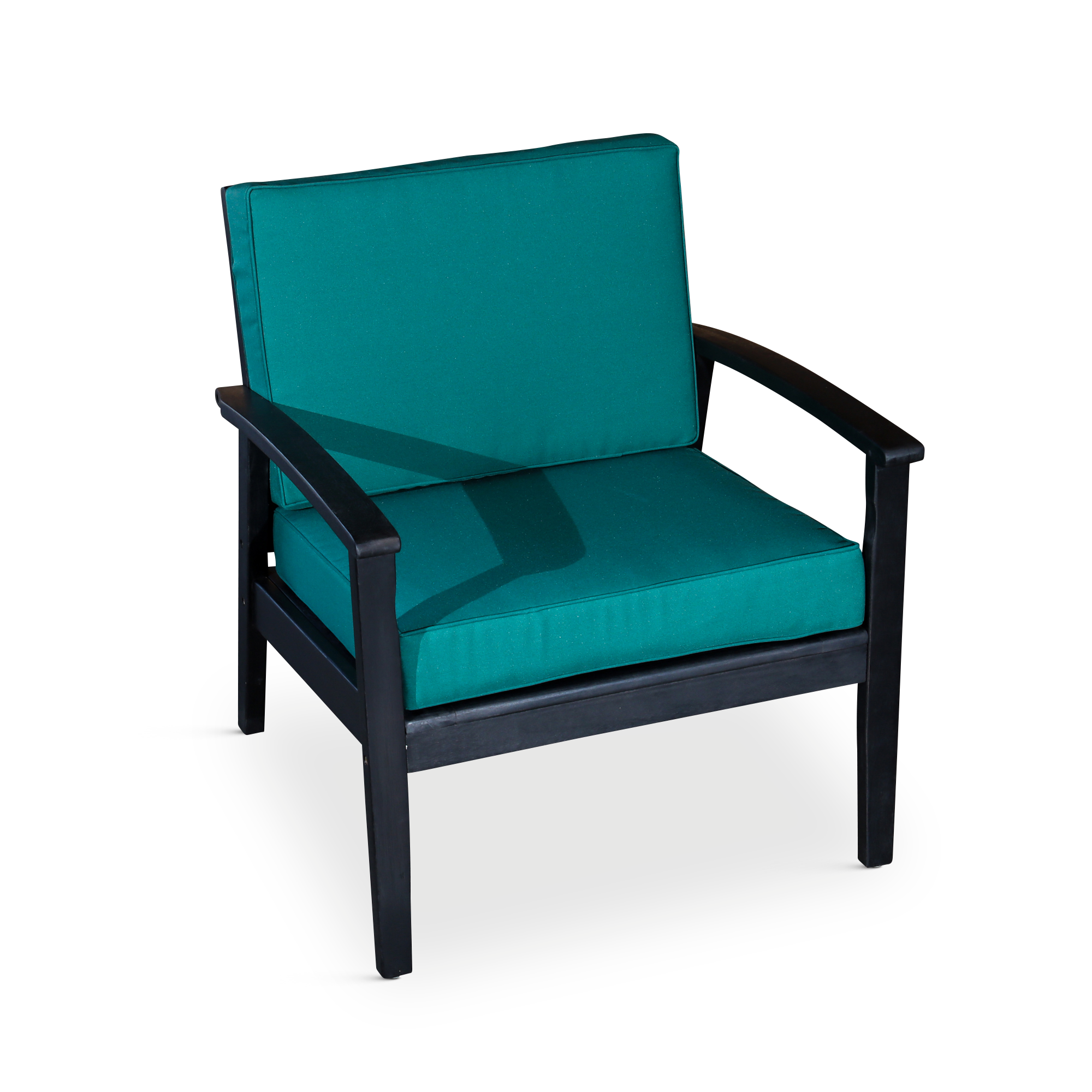 Deep Seat Eucalyptus Chair, Espresso Finish, Dark espresso-eucalyptus