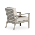 Deep Seat Eucalyptus Chair, Silver Gray Finish, Navy Cushions Silver Grey Eucalyptus