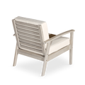 Deep Seat Eucalyptus Chair, Silver Gray Finish, Navy Cushions Silver Grey Eucalyptus