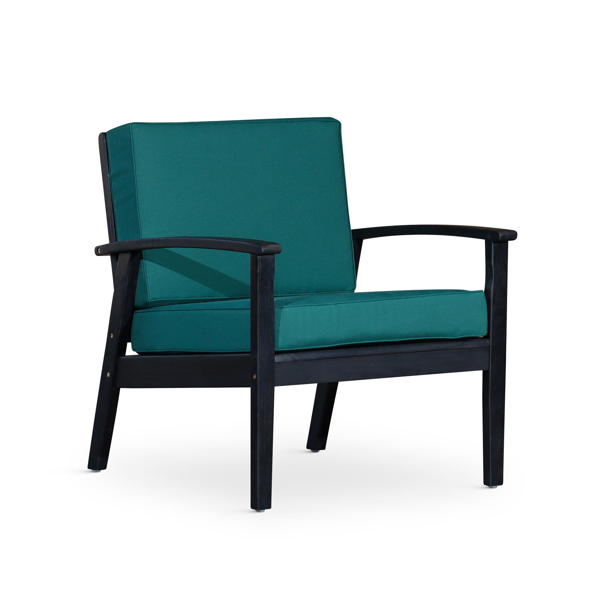 Deep Seat Eucalyptus Chair, Espresso Finish, Dark espresso-eucalyptus