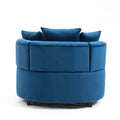 Accent Chair Classical Barrel Chair For Living Room Modern Leisure Sofa Chair Blue Blue Foam Velvet