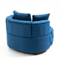 Accent Chair Classical Barrel Chair For Living Room Modern Leisure Sofa Chair Blue Blue Foam Velvet