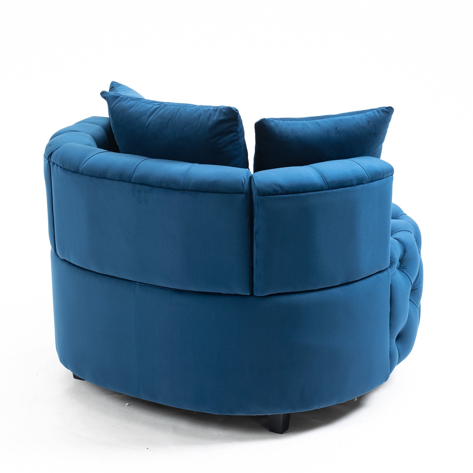 Accent Chair Classical Barrel Chair For Living Room Modern Leisure Sofa Chair Blue Blue Foam Velvet