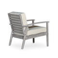 Deep Seat Eucalyptus Chair, Silver Gray Finish, Navy Cushions Silver Grey Eucalyptus