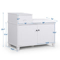 Wooden Shoe Storage Bench Shoe Ottoman Cabinet With Drawer,White White Mdf