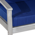 Deep Seat Eucalyptus Chair, Silver Gray Finish, Navy Cushions Silver Grey Eucalyptus