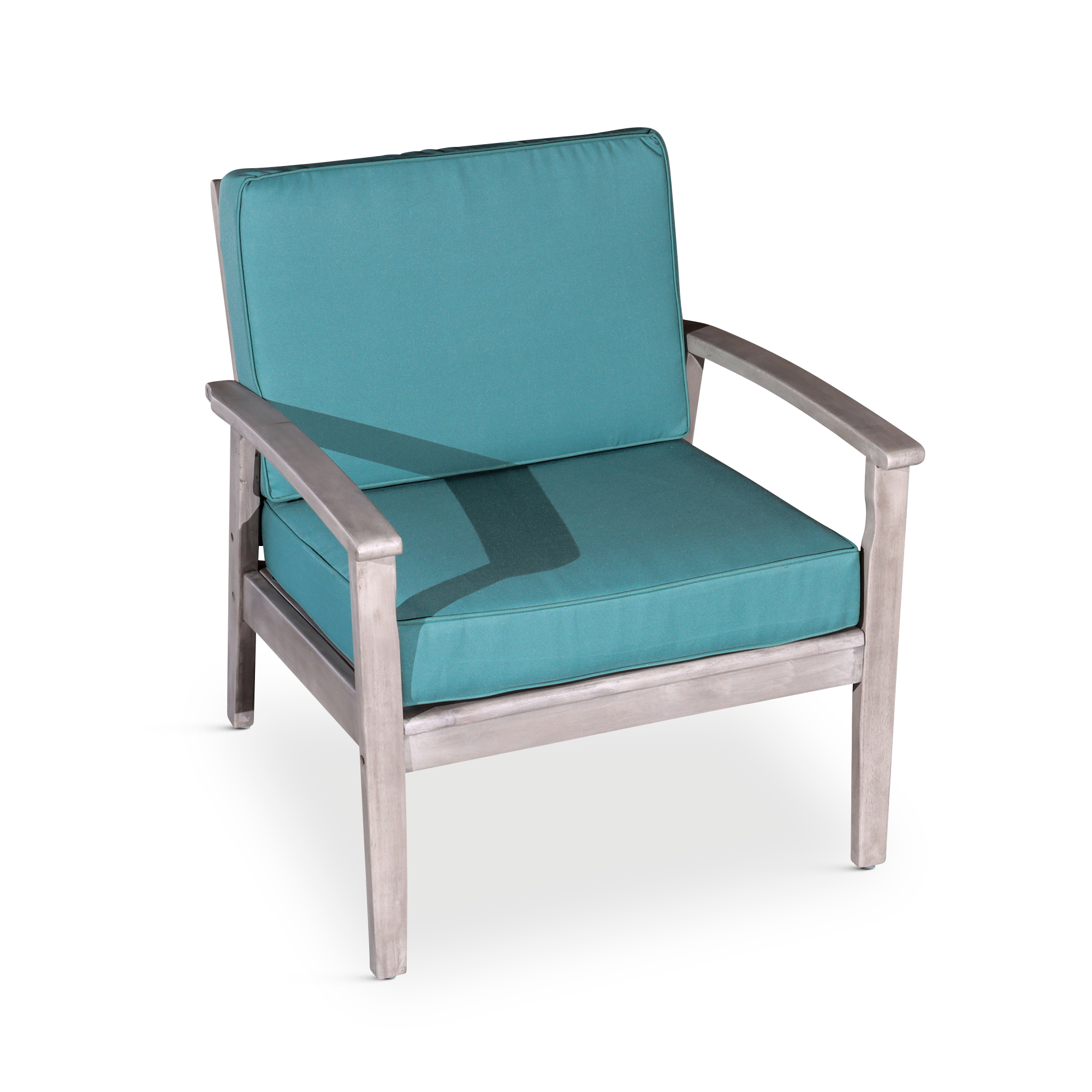 Deep Seat Eucalyptus Chair, Silver Gray Finish, Sage silver+grey-eucalyptus