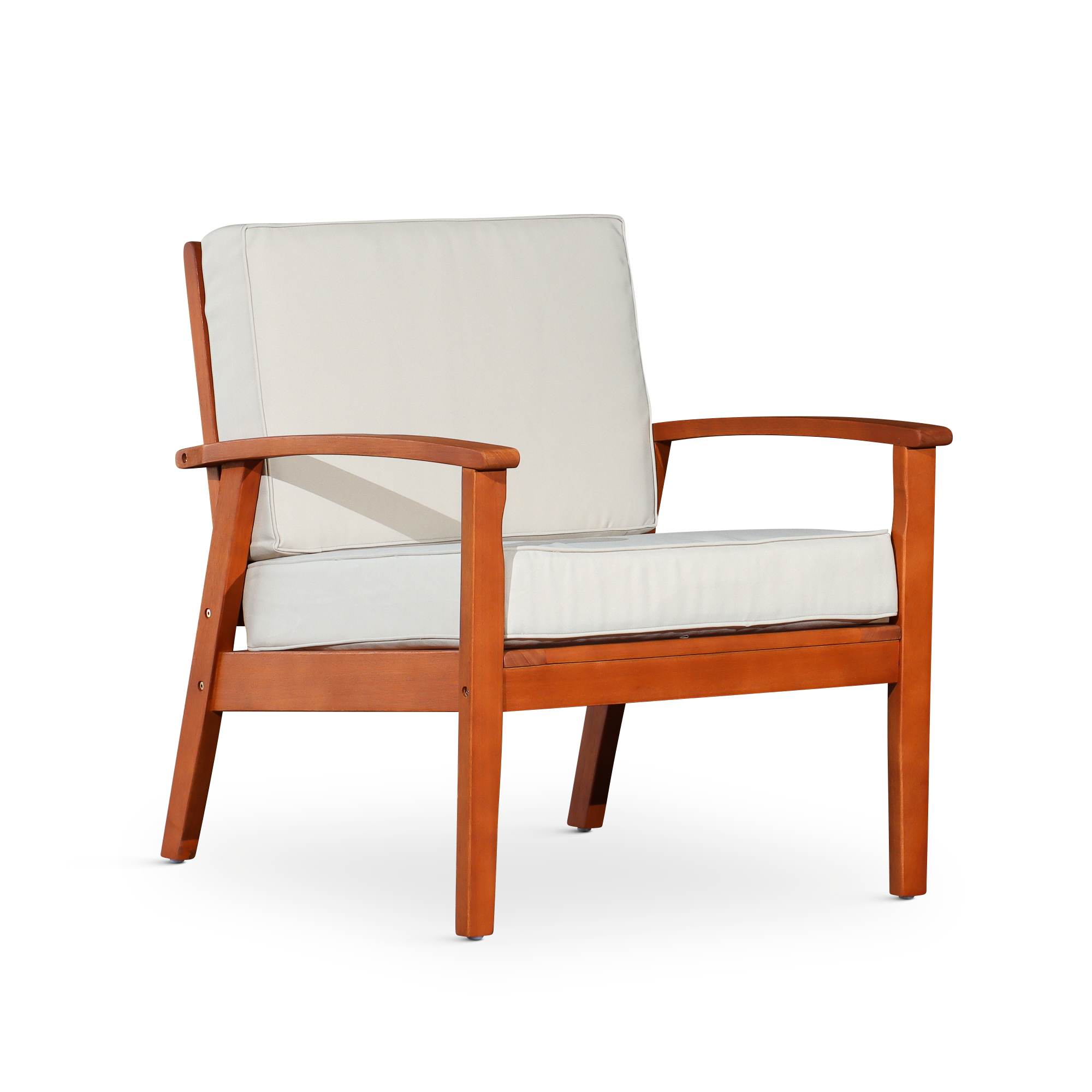 Deep Seat Eucalyptus Chair, Natural Oil Finish, Sand natural-eucalyptus