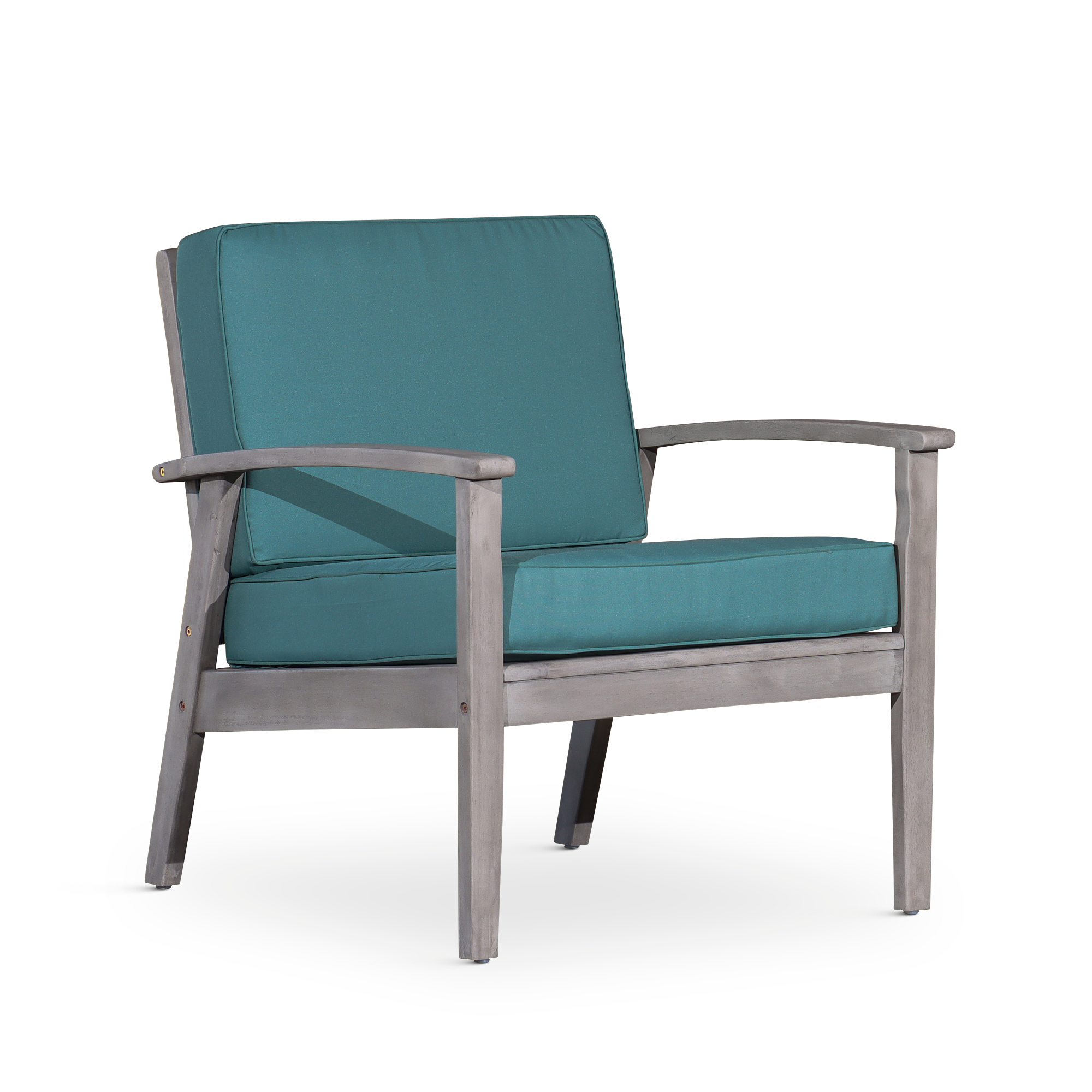 Deep Seat Eucalyptus Chair, Silver Gray Finish, Sage silver+grey-eucalyptus