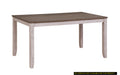 Transitional Design Rectangular 1Pc Dining Table Grayish White And Brown Finish Furniture Multicolor Dining Room Transitional Wood