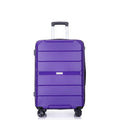Hardshell Suitcase Spinner Wheels Pp Luggage Sets Lightweight Durable Suitcase With Tsa Lock,3 Piece Set 20 24 28 ,Purple Purple Polypropylene