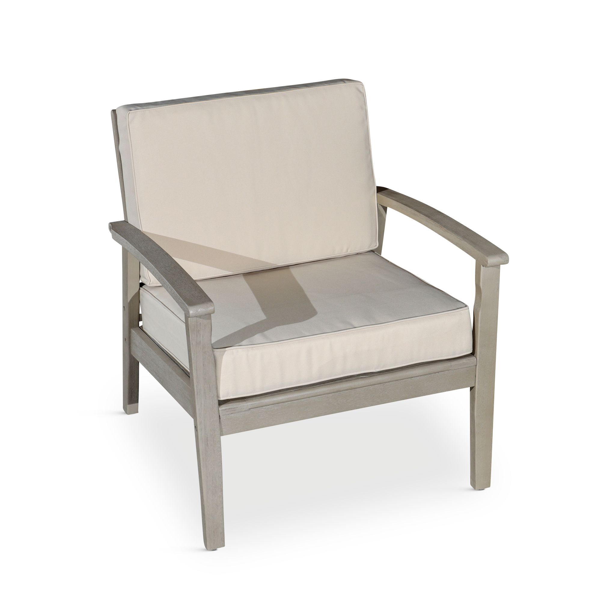 Deep Seat Eucalyptus Chair, Driftwood Gray Finish gray-eucalyptus