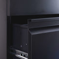 3 Drawer File Cabinet with Lock, Steel Mobile Filing black-metal