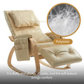 Massage Comfortable Relax Rocking Chair Cream White Cream White Pu