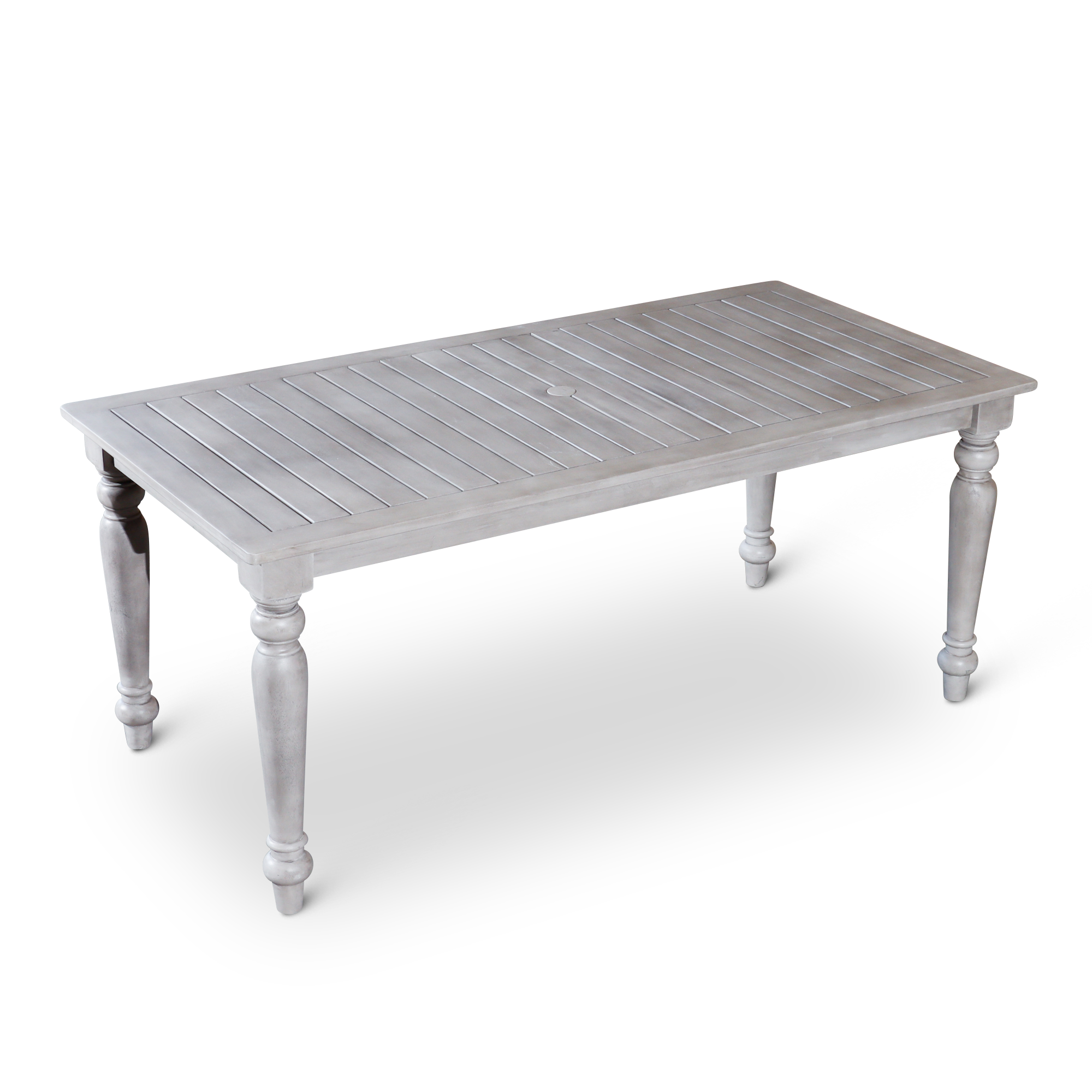 Rectangular Dining Table silver+grey-solid wood
