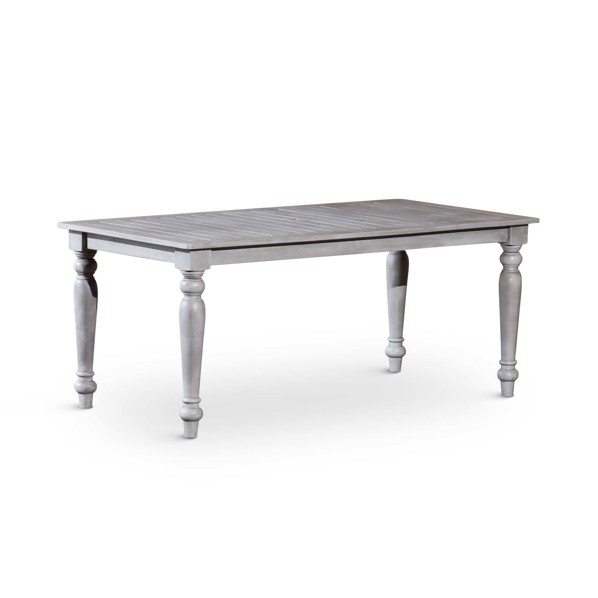 Rectangular Dining Table silver+grey-solid wood