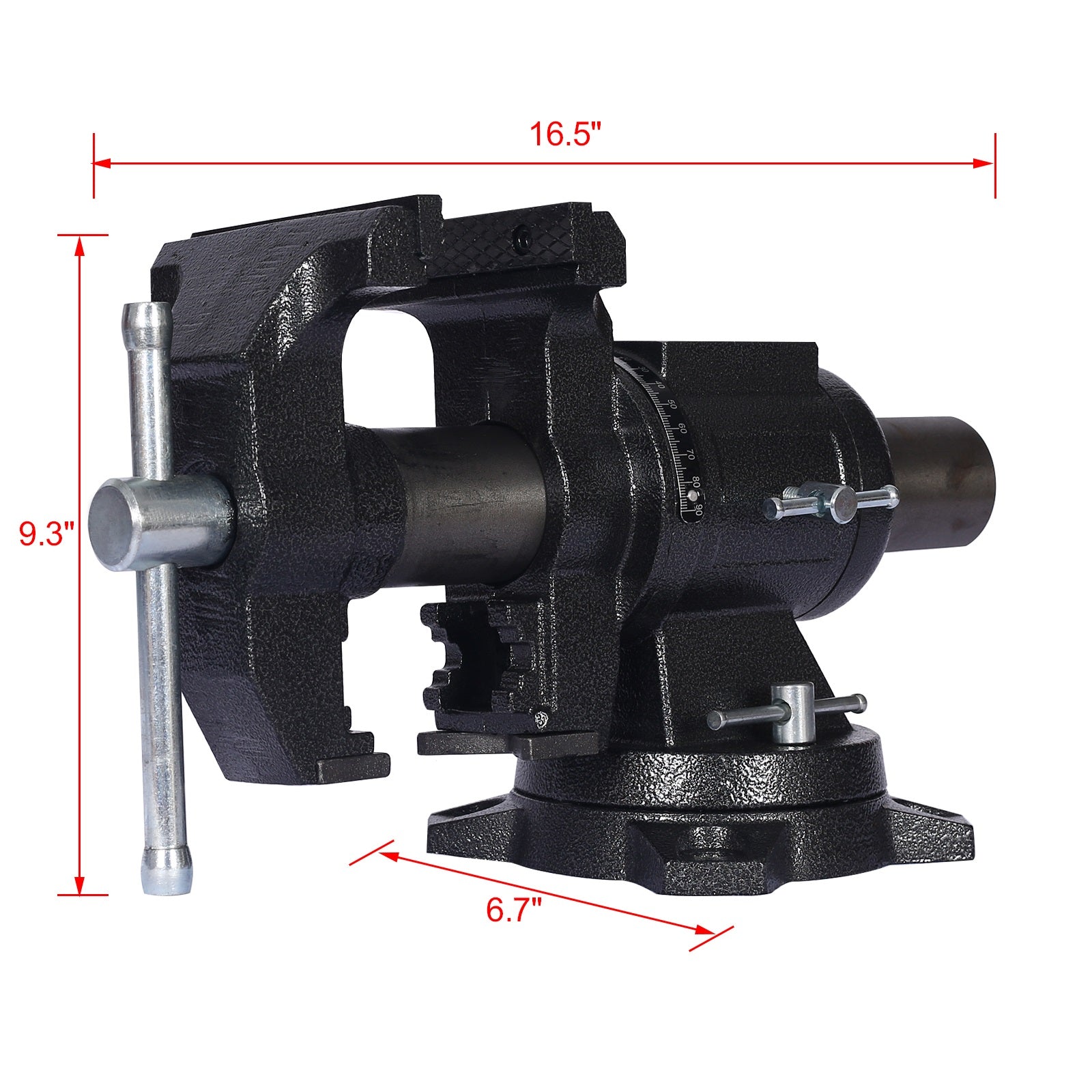 5" Multi Jaw Rotating Bench Vise ,Multipurpose Vise Bench,360 Degree Rotation Clamp On Vise With Swivel Base And Head ,5Inch Black Black Metal