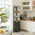 Corner Shelf 5 Tier With Storage Corner Cabinet -