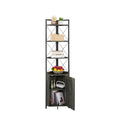 Corner Shelf 5 Tier With Storage Corner Cabinet -