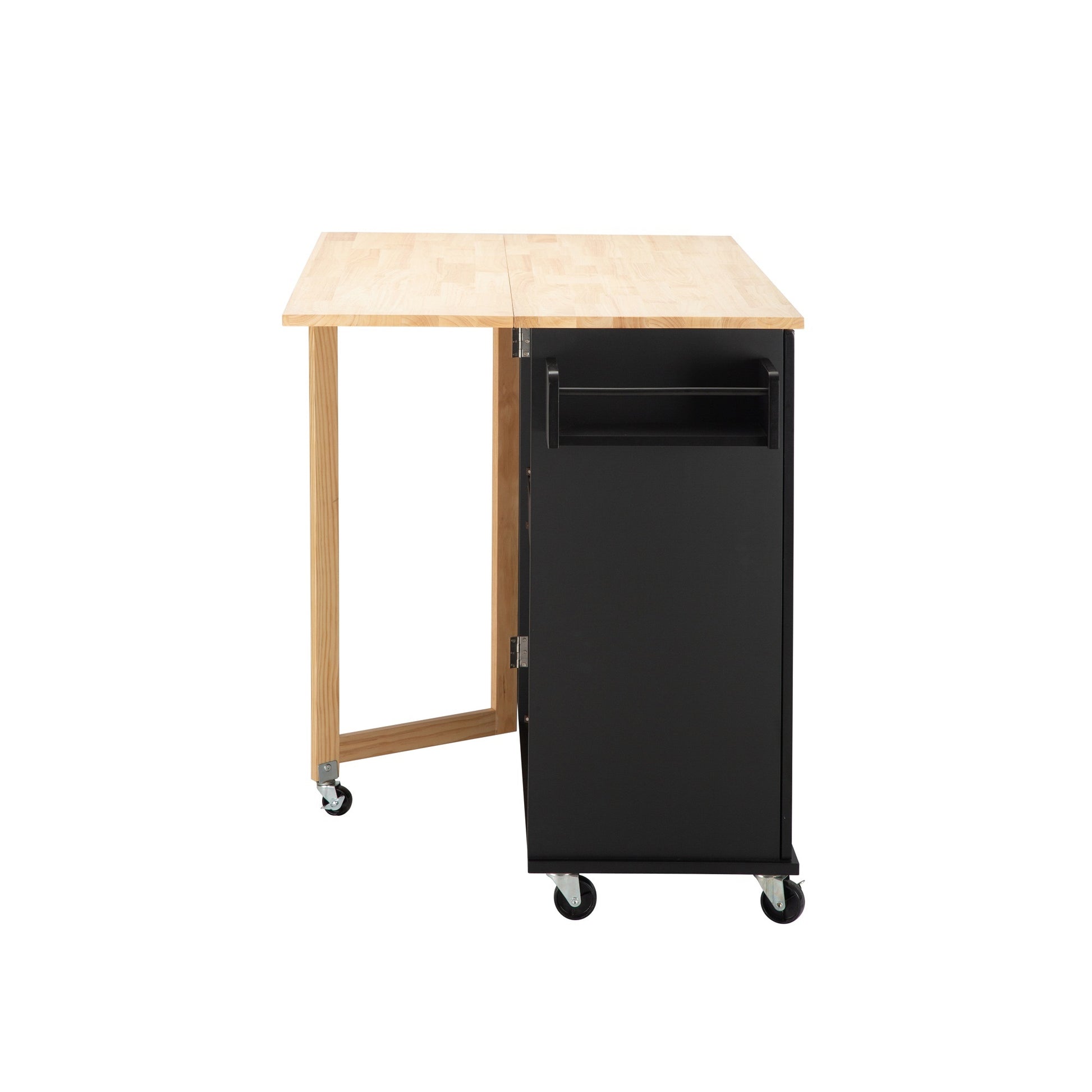 Kitchen Island & Kitchen Cart, Mobile Kitehcn Island black-mdf