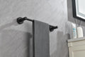 6 Piece Bathroom Towel Rack Set Wall Mount matt black-aluminium