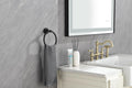 6 Piece Bathroom Towel Rack Set Wall Mount matt black-aluminium