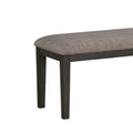 Transitional Look Gray Finish Wood Framed 1Pc Bench Fabric Upholstered Seat Casual Dining Furniture Gray Dining Room Transitional Wood