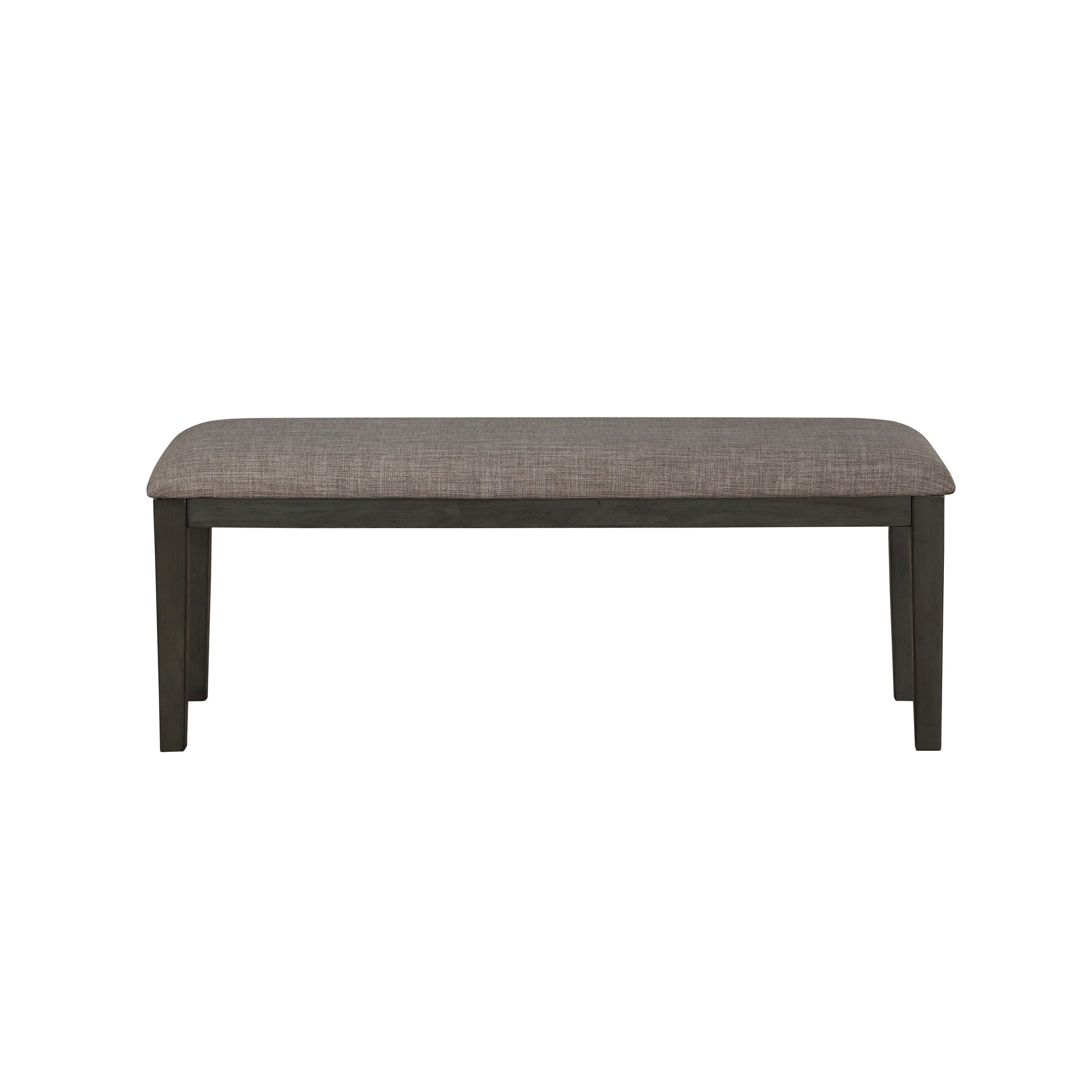 Transitional Look Gray Finish Wood Framed 1Pc Bench Fabric Upholstered Seat Casual Dining Furniture Gray Dining Room Transitional Wood