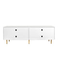 Modern Warm White Tv Cabinet For 80 Inch Tv Stands, For Living Room Bedroom White Mdf