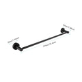 6 Piece Bathroom Towel Rack Set Wall Mount matt black-aluminium