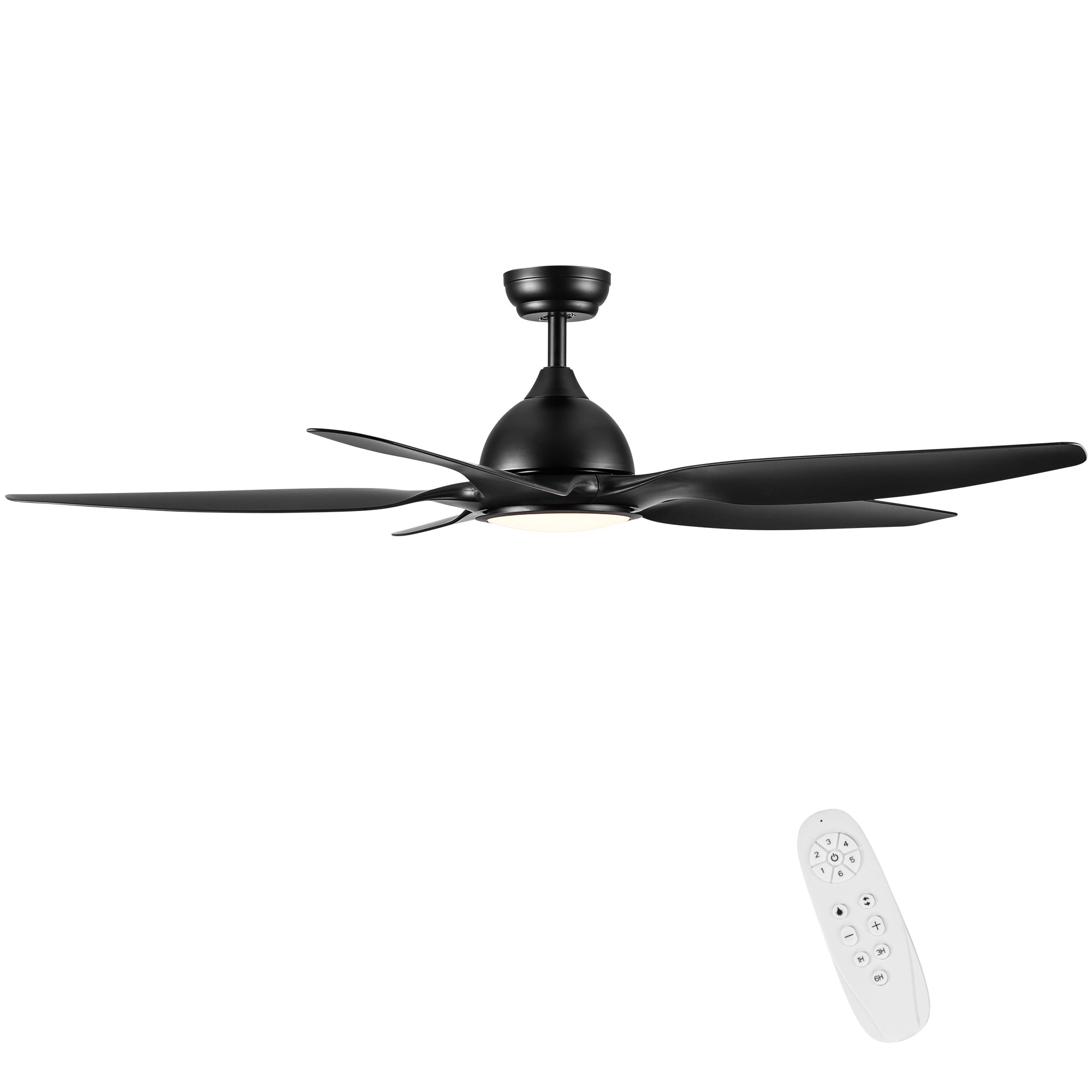 60 In Intergrated LED Ceiling Fan Lighting with Black black-abs
