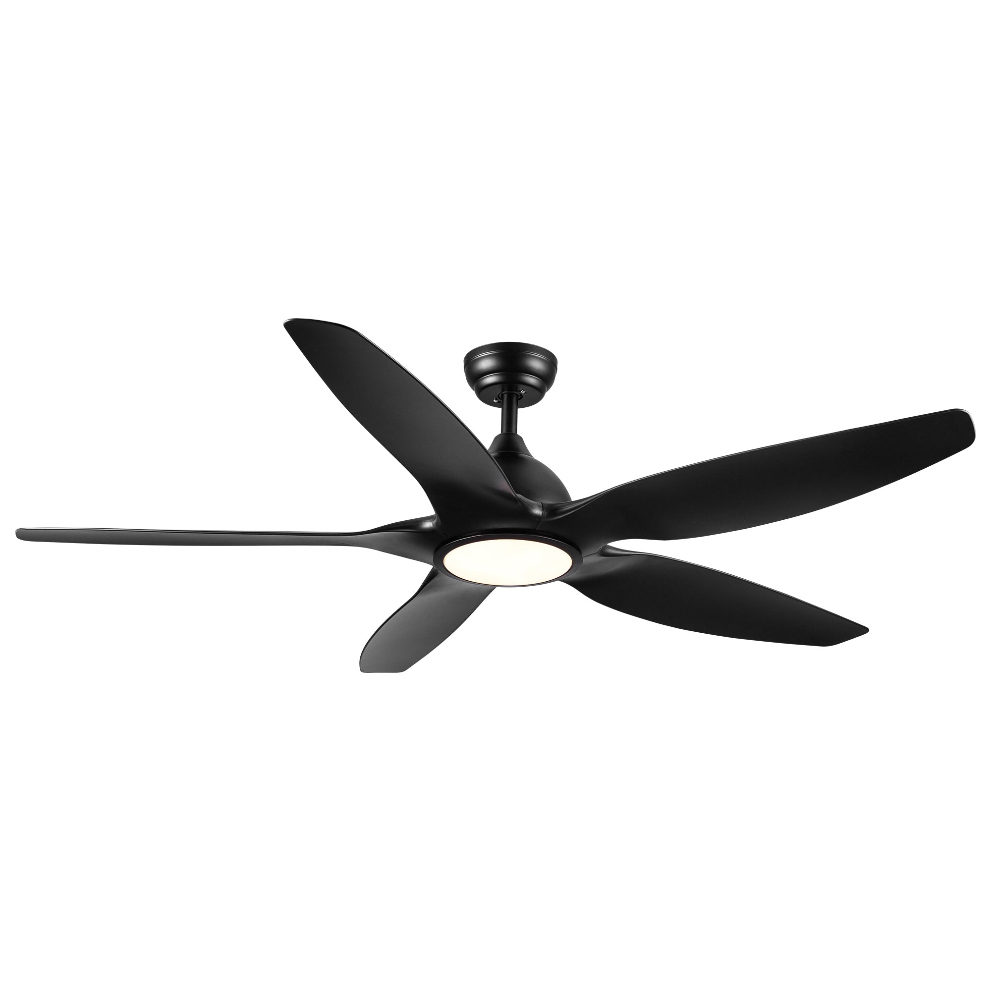 60 In Intergrated LED Ceiling Fan Lighting with Black black-abs