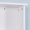 Wall Mount Medicine Cabinet With A Door, Wooden Bathroom Storage Cabinet With Adjustable Shelf White Mdf