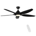 60 In Intergrated Led Ceiling Fan Lighting With Black Abs Blade Black Abs