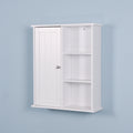 Wall Mount Medicine Cabinet With A Door, Wooden Bathroom Storage Cabinet With Adjustable Shelf White Mdf