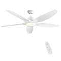 Modern 60 In Intergrated Led Ceiling Fan Lighting With White Abs Blade White Abs