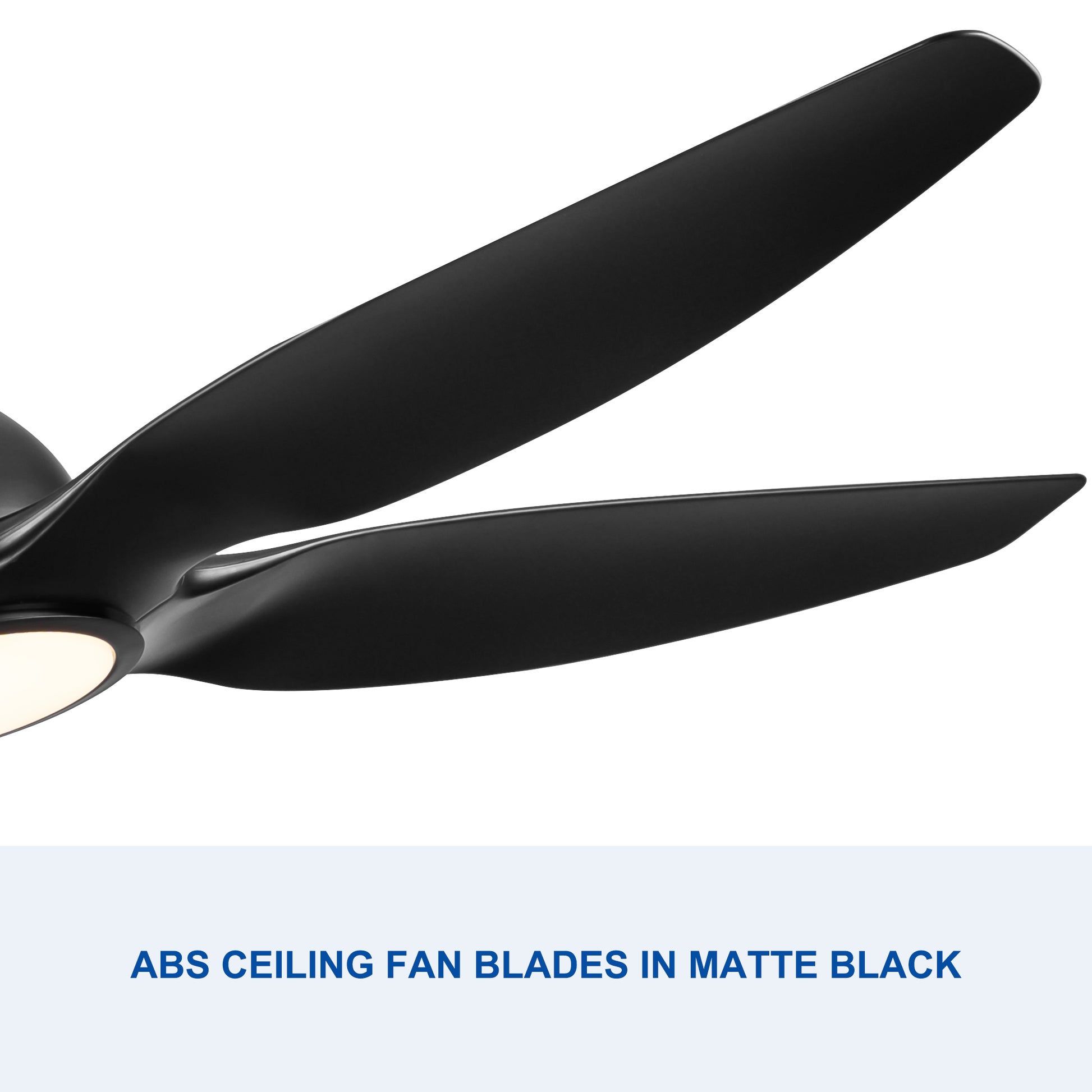 60 In Intergrated Led Ceiling Fan Lighting With Black Abs Blade Black Abs