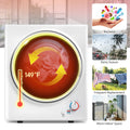 Electric Portable Clothes Dryer, Front Load Laundry white-metal