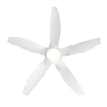 Modern 60 In Intergrated Led Ceiling Fan Lighting With White Abs Blade White Abs